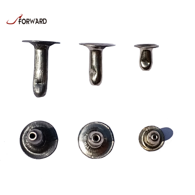 Manufacturers Hot Sale Metal Silver Gun Gold Rivets Flat Head Mushroom Double Rivets Studs For Cloth